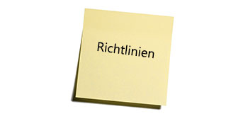 Post it-Vermerk "RIchtlinien"