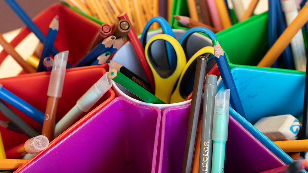 Set mit Schreibmaterialien