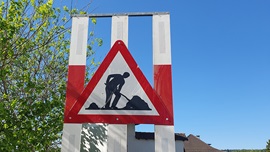 Baustellenschild