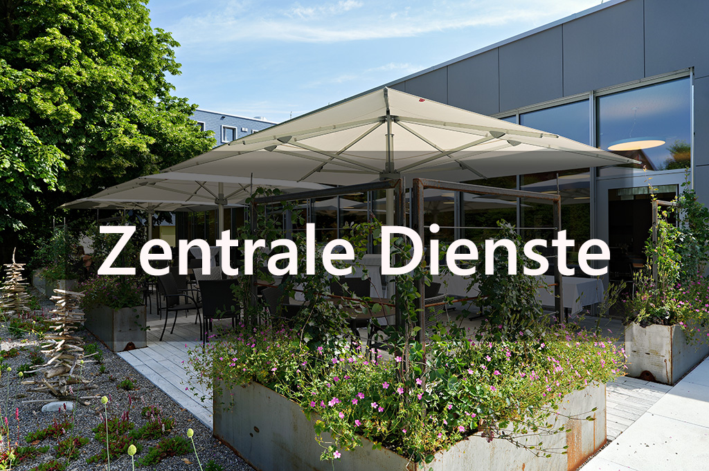 Symbolbild der Restaurantterrasse zum Thema "Zentrale Dienste"