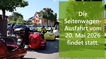 Motorräder mit Seitenwagen auf der Seitenwagen-Ausfahrt am HPZH
